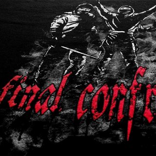 T-Shirt final confrontation schwarz XL