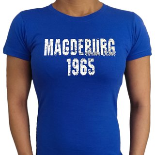 T-Shirt MAGDEBURG Meine Stadt - 1965 women blau L