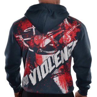 PRO VIOLENCE Zip-Hoodie RED SKULL navy S