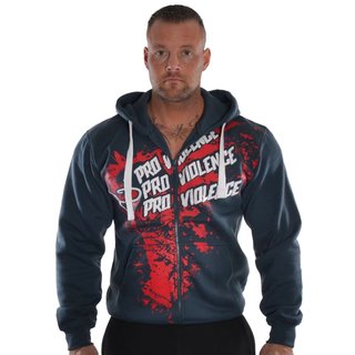 PRO VIOLENCE Zip-Hoodie RED SKULL navy S