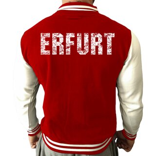 Collegejacke ERFURT  rot/wei� S