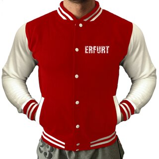Collegejacke ERFURT  rot/wei� S