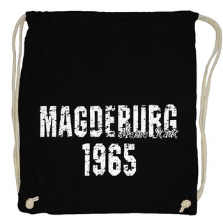 Beutelrucksack MAGDEBURG Meine Stadt - 1965 schwarz