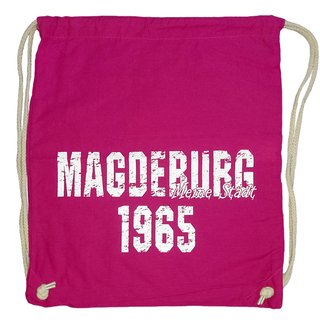 Beutelrucksack MAGDEBURG Meine Stadt - 1965 fuchsia