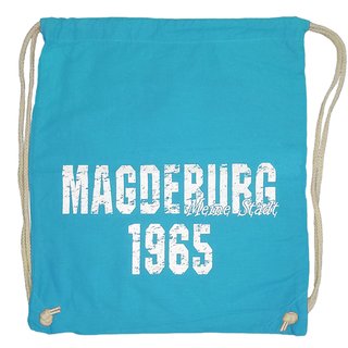 Beutelrucksack MAGDEBURG Meine Stadt - 1965 surf blau