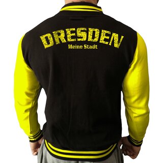 Collegejacke DRESDEN - Meine Stadt  schwarz/gelb XS