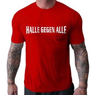 T-Shirt HALLE GEGEN ALLE rot-wei� 5XL