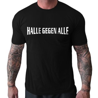 T-Shirt HALLE GEGEN ALLE schwarz-wei� 3XL