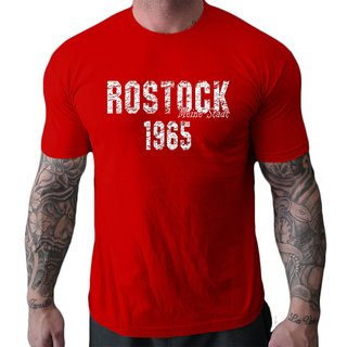 T-Shirt ROSTOCK Meine Stadt - 1965 rot-wei� XS