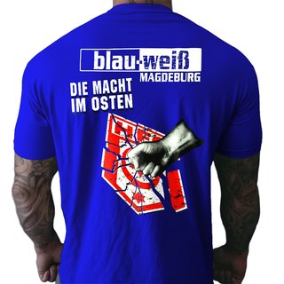 T-Shirt blau-wei� MAGDEBURG - DIE MACHT IM OSTEN blau 5XL