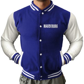 Collegejacke blau-wei� MAGDEBURG - DIE MACHT IM OSTEN  blau/wei� L