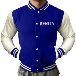Collegejacke BERLIN - Meine Stadt  blau/wei� S