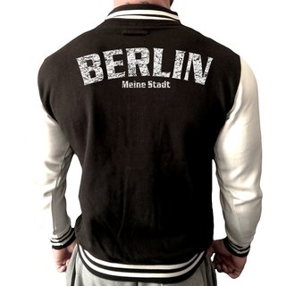 Collegejacke BERLIN - Meine Stadt  schwarz/wei� XS