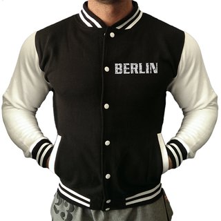 Collegejacke BERLIN - Meine Stadt  schwarz/wei� XL