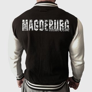 Collegejacke MAGDEBURG Meine Stadt  schwarz/wei� M