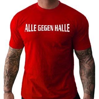 T-Shirt ALLE GEGEN HALLE  rot XS