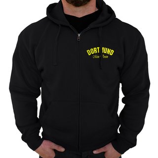 Zip-Hoodie DORTMUND - Mein Verein 1909 Mein Leben schwarz-gelb XL