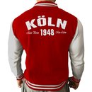 Collegejacke KLN - Mein Verein 1948 Mein Leben  rot/wei M