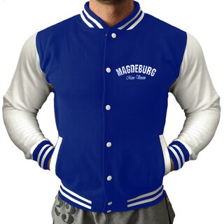 Collegejacke MAGDEBURG - Mein Verein 1965 Mein Leben  blau/wei XXL