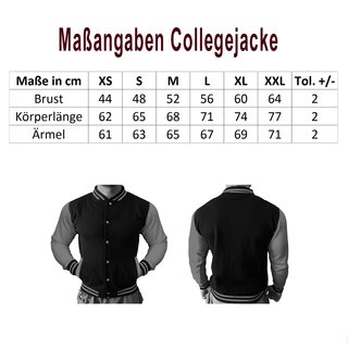 Collegejacke MAGDEBURG - Mein Verein 1965 Mein Leben  schwarz/wei� L