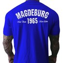 T-Shirt MAGDEBURG - Mein Verein 1965 Mein Leben blau M