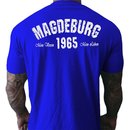 T-Shirt MAGDEBURG - Mein Verein 1965 Mein Leben blau L