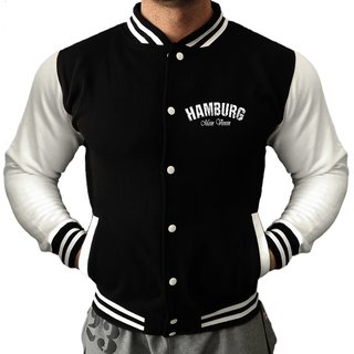 Collegejacke HAMBURG - Mein Verein 1887 Mein Leben  schwarz/wei� XXL