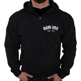 Zip-Hoodie HAMBURG - Mein Verein 1887 Mein Leben  schwarz XS