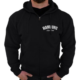 Zip-Hoodie HAMBURG - Mein Verein 1887 Mein Leben  schwarz L