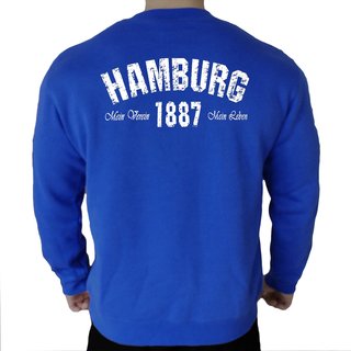 Sweatshirt HAMBURG - Mein Verein 1887 Mein Leben  blau 3XL