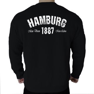 Sweatshirt HAMBURG - Mein Verein 1887 Mein Leben  schwarz XXL