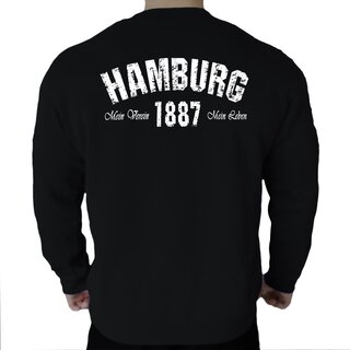Sweatshirt HAMBURG - Mein Verein 1887 Mein Leben  schwarz 3XL