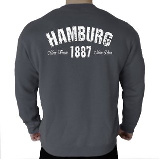 Sweatshirt HAMBURG - Mein Verein 1887 Mein Leben  grau