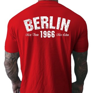 T-Shirt BERLIN - Mein Verein 1966 Mein Leben  rot 5XL