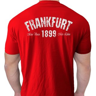 T-Shirt FRANKFURT - Mein Verein 1899 Mein Leben  rot L