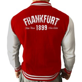Collegejacke FRANKFURT - Mein Verein 1899 Mein Leben  rot-wei� XL