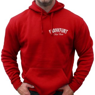 Hoodie FRANKFURT - Mein Verein 1899 Mein Leben  rot XL