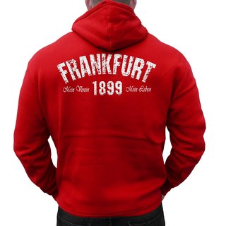 Zip-Hoodie FRANKFURT - Mein Verein 1899 Mein Leben  rot XS