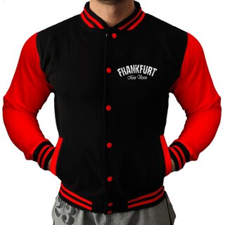 Collegejacke FRANKFURT - Mein Verein 1899 Mein Leben  schwarz-rot XS