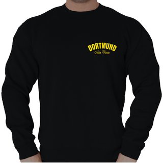 Sweatshirt DORTMUND - Mein Verein 1909 Mein Leben  schwarz-gelb 3XL