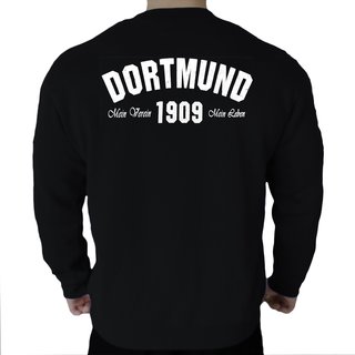 Sweatshirt DORTMUND - Mein Verein 1909 Mein Leben  schwarz-wei� 3XL