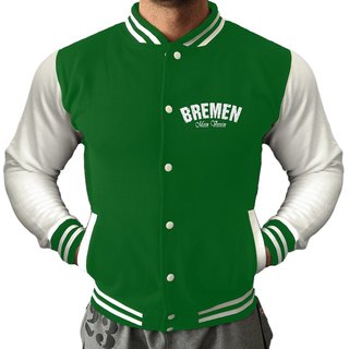 Collegejacke BREMEN - Mein Verein 1899 Mein Leben  gr�n-wei� (kelly green-white) L