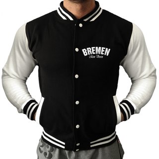 Collegejacke BREMEN - Mein Verein 1899 Mein Leben  schwarz-wei� S