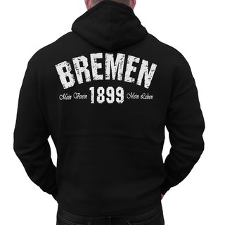 Hoodie BREMEN - Mein Verein 1899 Mein Leben  schwarz XXL