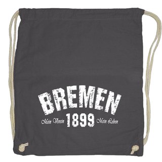 Beutelrucksack BREMEN - Mein Verein 1899 Mein Leben  grau
