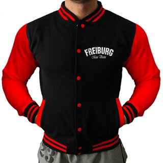 Collegejacke FREIBURG - Mein Verein 1904 Mein Leben  schwarz-rot S