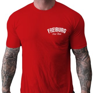 T-Shirt FREIBURG - Mein Verein 1904 Mein Leben  rot 3XL