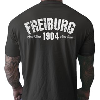 T-Shirt FREIBURG - Mein Verein 1904 Mein Leben  dunkel grau