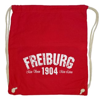 Beutelrucksack FREIBURG - Mein Verein 1904 Mein Leben  rot
