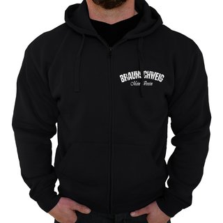 Zip-Hoodie BRAUNSCHWEIG - Mein Verein 1895 Mein Leben  schwarz XS